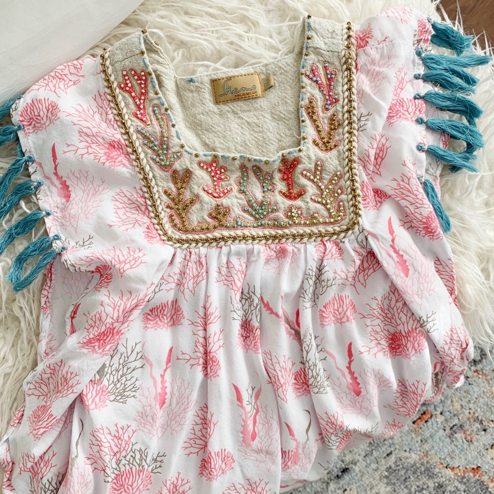 Beaded Coral Coverup